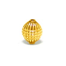 Bali Beads | Sterling Silver Vermeil-24k Gold Plated - Vermeil Stamp Beads, Vermeil Stamped Beads on Sterling Silver