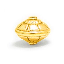 Bali Beads | Sterling Silver Vermeil-24k Gold Plated - Vermeil Stamp Beads, Beads Vermeil on Sterling Silver