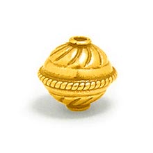 Bali Beads | Sterling Silver Vermeil-24k Gold Plated - Vermeil Stamp Beads, Beads Vermeil on Sterling Silver