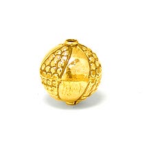 Bali Beads | Sterling Silver Vermeil-24k Gold Plated - Vermeil Stamp Beads, Beads Vermeil on Sterling Silver