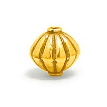 Bali Beads | Sterling Silver Vermeil-24k Gold Plated - Vermeil Stamp Beads, Beads Vermeil on Sterling Silver