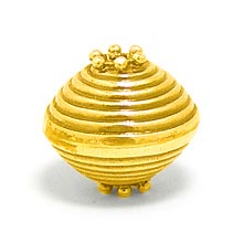Bali Beads | Sterling Silver Vermeil-24k Gold Plated - Vermeil Stamp Beads, Beads Vermeil on Sterling Silver