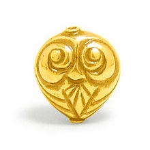 Bali Beads | Sterling Silver Vermeil-24k Gold Plated - Vermeil Stamp Beads, Beads Vermeil on Sterling Silver