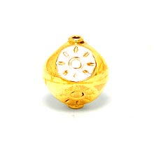 Bali Beads | Sterling Silver Vermeil-24k Gold Plated - Vermeil Stamp Beads, Beads Vermeil on Sterling Silver