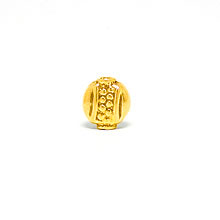 Bali Beads | Sterling Silver Vermeil-24k Gold Plated - Vermeil Stamp Beads, Beads Vermeil on Sterling Silver
