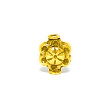 Bali Beads | Sterling Silver Vermeil-24k Gold Plated - Vermeil Stamp Beads, Beads Vermeil on Sterling Silver