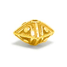 Bali Beads | Sterling Silver Vermeil-24k Gold Plated - Vermeil Stamp Beads, Beads Vermeil on Sterling Silver