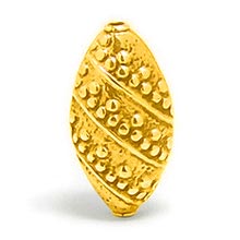 Bali Beads | Sterling Silver Vermeil-24k Gold Plated - Vermeil Stamp Beads, Beads Vermeil on Sterling Silver