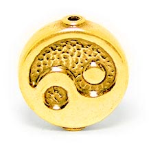 Bali Beads | Sterling Silver Vermeil-24k Gold Plated - Vermeil Stamp Beads, Beads Vermeil on Sterling Silver