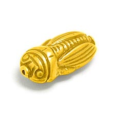 Bali Beads | Sterling Silver Vermeil-24k Gold Plated - Vermeil Stamp Beads, Beads Vermeil on Sterling Silver