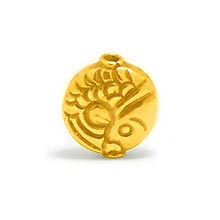 Bali Beads | Sterling Silver Vermeil-24k Gold Plated - Vermeil Stamp Beads, Beads Vermeil on Sterling Silver