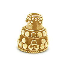 Bali Beads | Sterling Silver Vermeil-24k Gold Plated - Vermeil Cone Caps, 24K Gold Vermeil on Sterling Silver C1004V