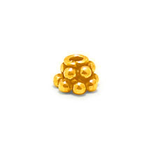 Bali Beads | Sterling Silver Vermeil-24k Gold Plated - Vermeil Granulated Caps, Vermeil Bead Caps On Sterling Silver