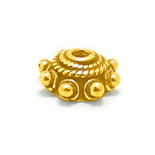 Bali Vermeil-24k Gold Plated - Vermeil Ornate Caps