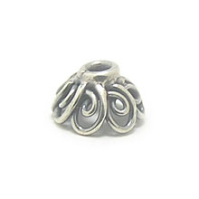 Bali Beads | Sterling Silver Silver Caps - Wired Bead Caps, Silver Beads C4006