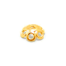 Bali Vermeil-24k Gold Plated - Vermeil Wired Bead Caps