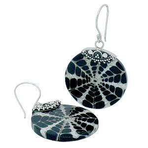 Bali Silver Jewelry - Seashell Earrings