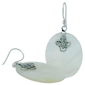 Bali Silver Jewelry - Seashell Earrings