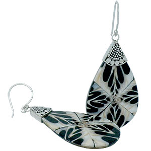 Bali Silver Jewelry - Seashell Earrings