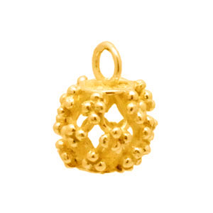 Bali Beads | Sterling Silver Vermeil-24k Gold Plated - Findings, Wholesale Vermeil charms and Dangles