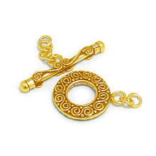 Bali Vermeil-24k Gold Plated - Vermeil Toggles and Clasps