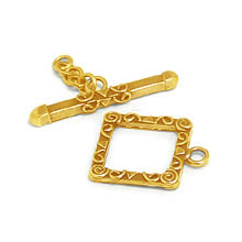 Bali Beads | Sterling Silver Vermeil-24k Gold Plated - Vermeil Toggles and Clasps, Wholesale Vermeil Bali Beads