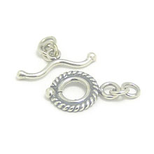 Bali Silver Toggles and Claps - Twisted Wire Toggles