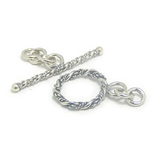 Bali Silver Toggles and Claps - Twisted Wire Toggles