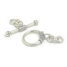 Bali Silver Toggles and Claps - Wired Toggles