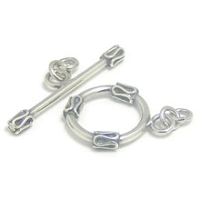 Bali Silver Toggles and Claps - Wired Toggles