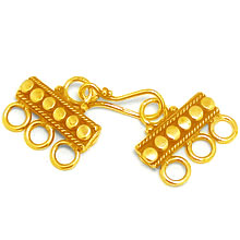 Bali Beads | Sterling Silver Vermeil-24k Gold Plated - Vermeil Toggles and Clasps, 24K Gold Vermeil on Sterling Silver Clasps - T5017V